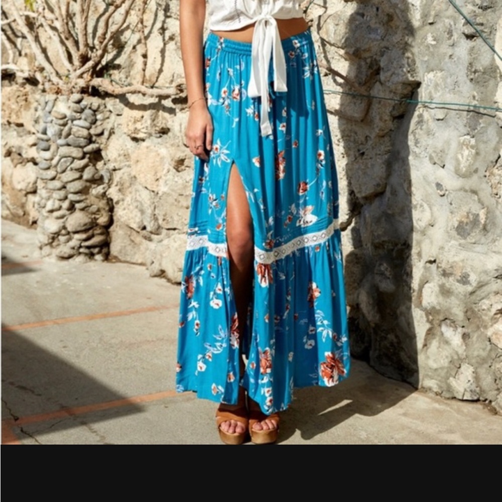Kivari Florence Blue Maxi Skirt